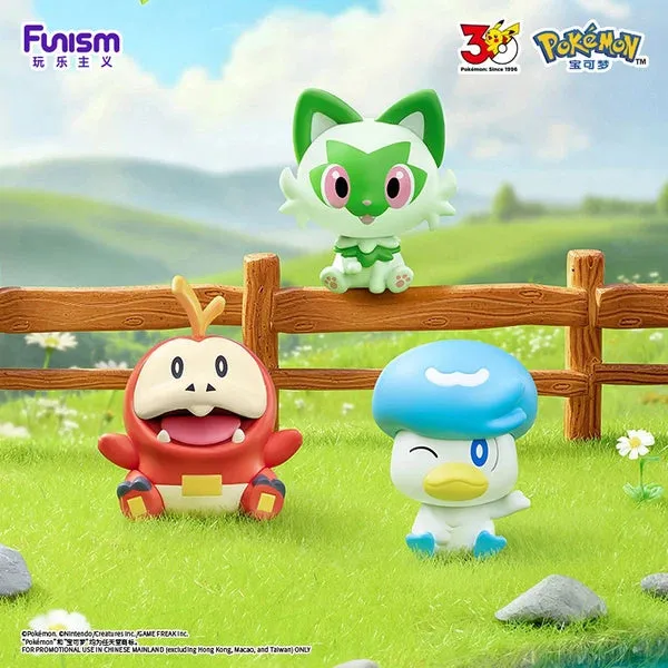 Pokemon 30th Palmsize Wonders First Partner Starter Series Blind Box - 1 Unidade Aleatória (3 Figuras)